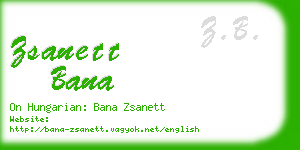 zsanett bana business card